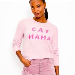 Loft Cat Mama Crewneck Sweater  Medium